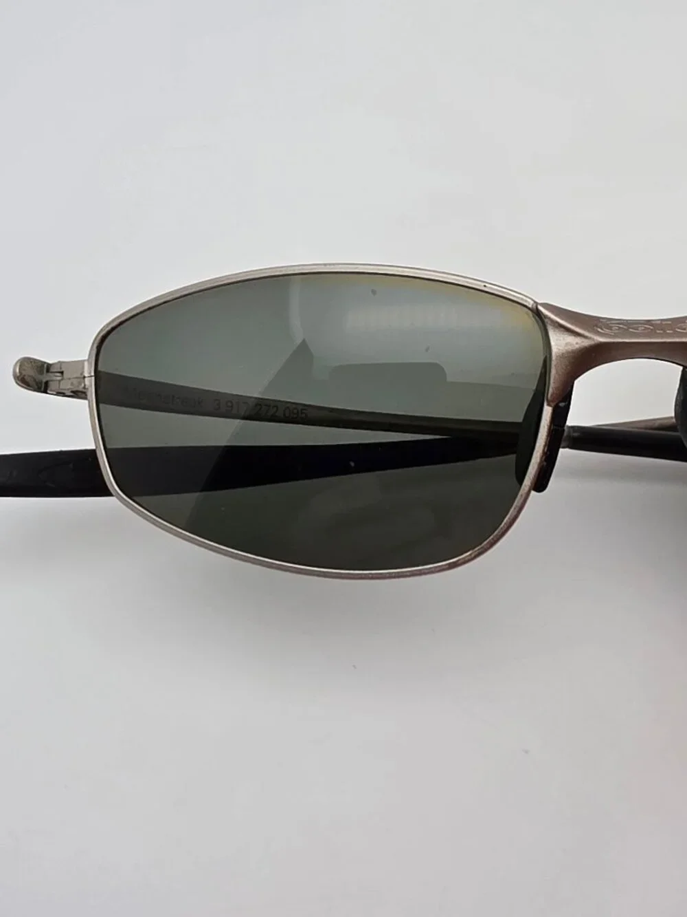Bolle Meanstreak 3 917 272 095 Satin Silver Frame Polarized Green Sunglasses